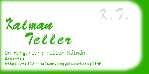 kalman teller business card